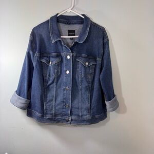 Lane Bryant Classic Blue Jean Jacket Size 18